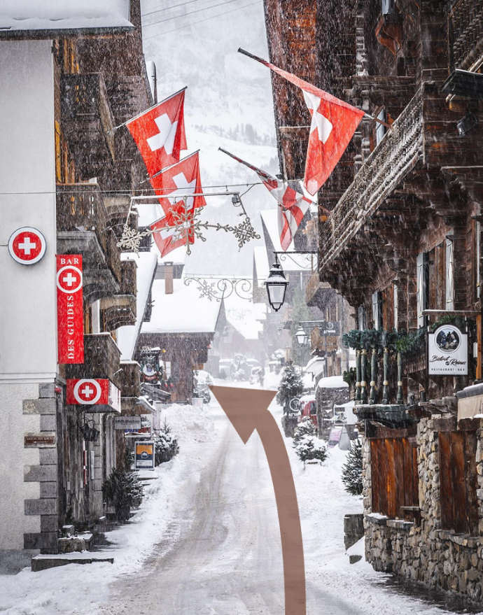 Rue du village depuis église